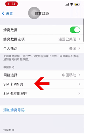 谢家集苹果14维修网分享如何给iPhone14的SIM卡设置密码 