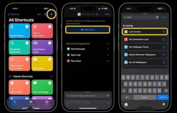 谢家集苹果14锁屏维修店分享iPhone14升级iOS16.4后如何创建锁屏快捷方式 