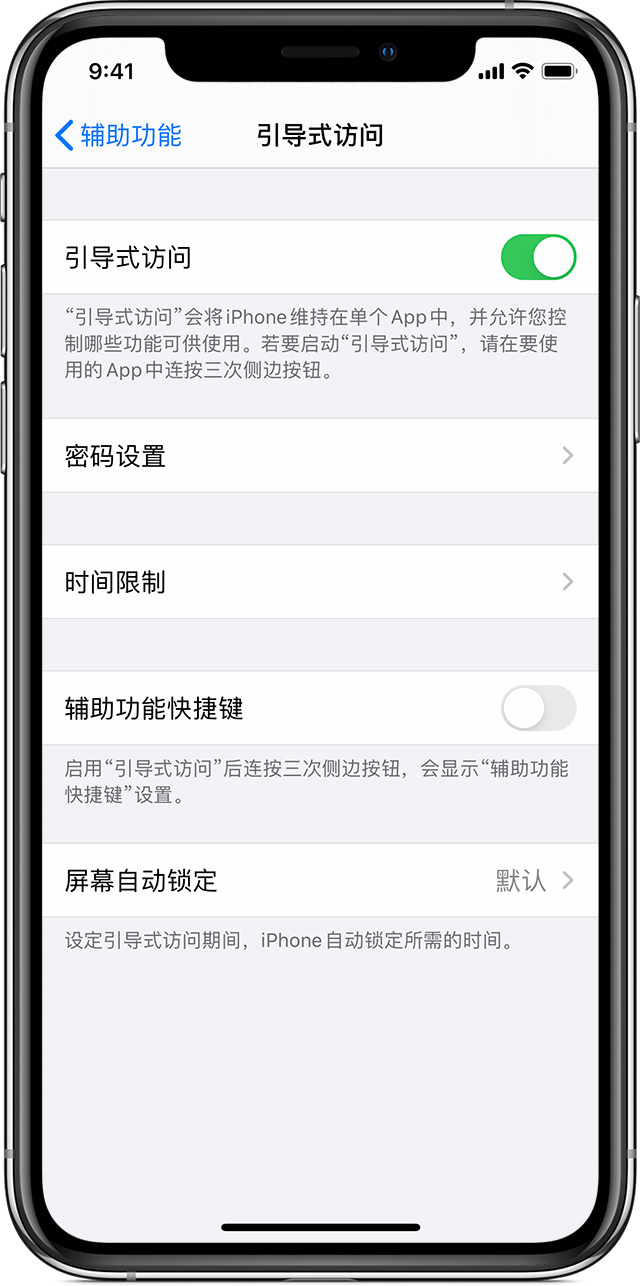 谢家集苹果手机维修分享如何在 iPhone 上退出引导式访问 