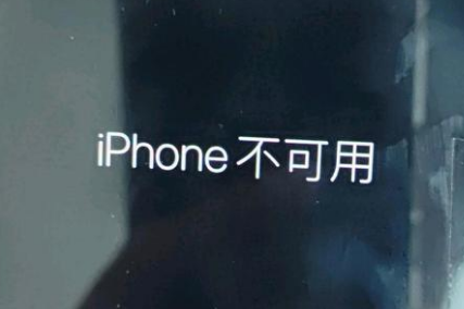 谢家集苹果服务网点分享锁屏界面显示“iPhone 不可用”如何解决 